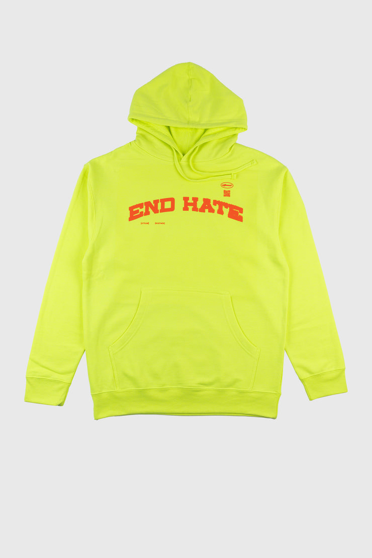 End Hate - Athletic Arc Hooded Sweatshirt (Safety Yellow)