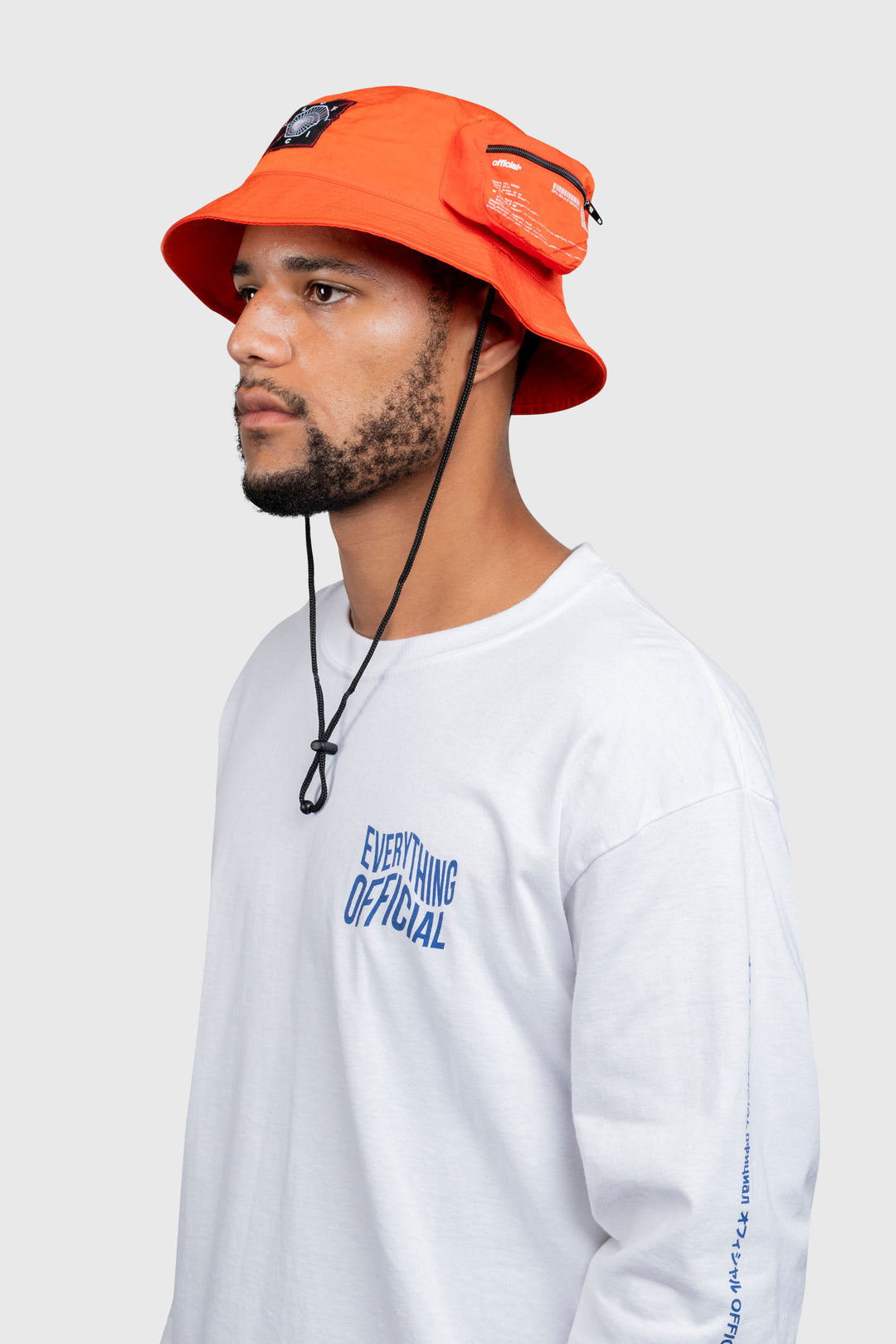★VARZAR★ Monogram Label Color Bucket Hat Orange Burberry Monogram Print Bucket Hat Orange Men's - US