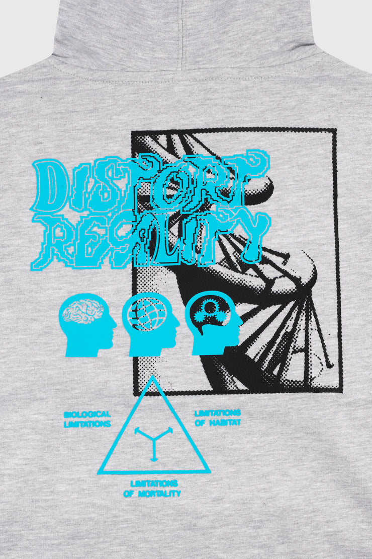 Distort Reality Hooded Sweatshirt (Heather Grey)