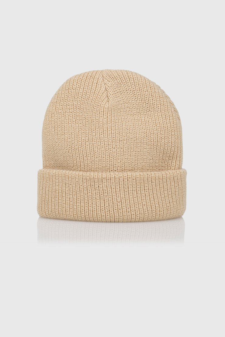 Brand – (Beige) Beanie Official Takeover The WRLD