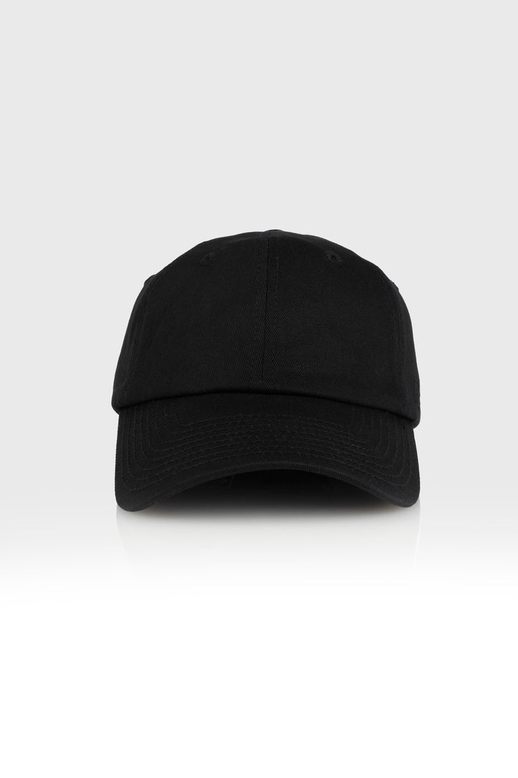 Blank 6-Panel Dad Hat (Black)