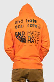 End Hate - Take Action Hooded Sweatshirt (Orange)