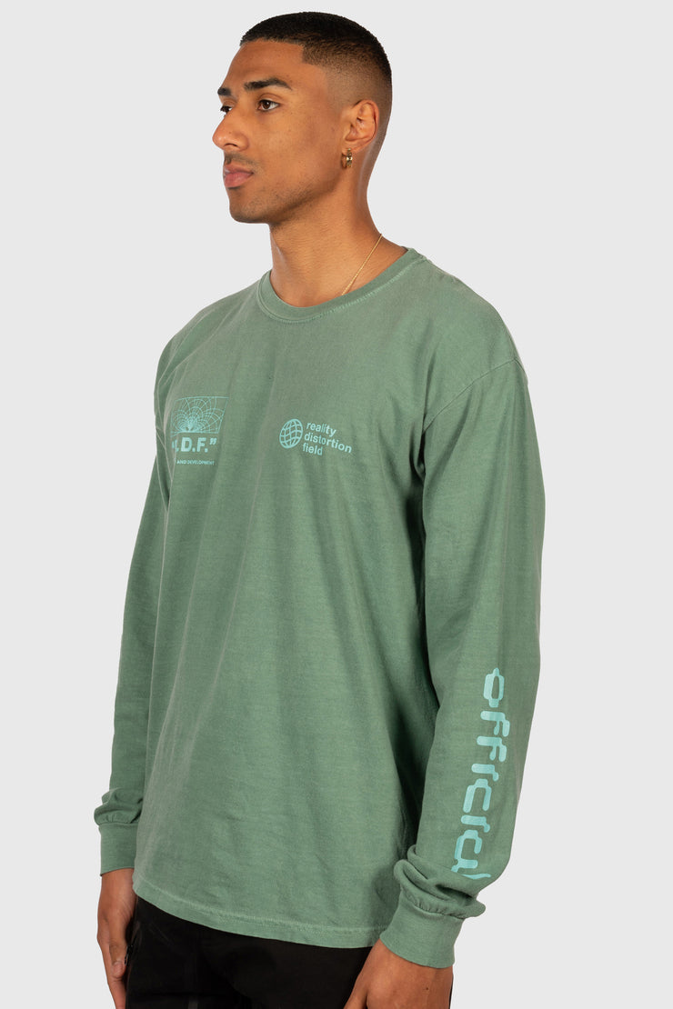 Reality Distortion Field Longsleeve Shirt (Sage Green)