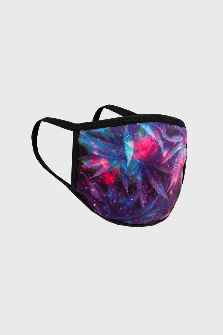 Space Weed Face Mask - Purple